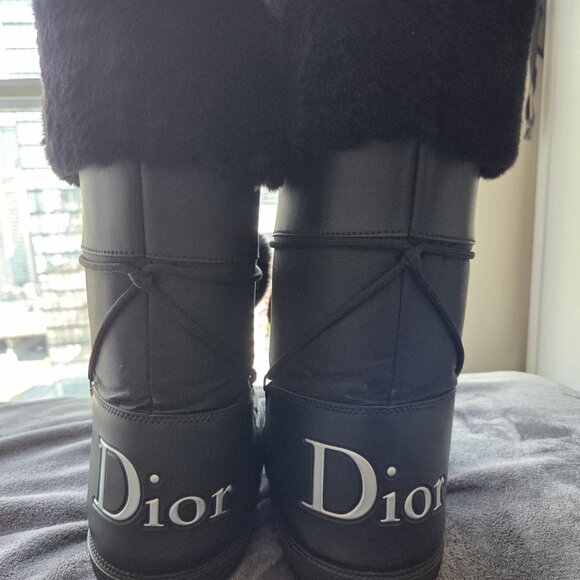 Christian Dior Lace - Up Snow Boots Moon Boots - Black - 35/37 - Brand New - Picture 2 of 5